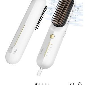 White Hair Straightening Brush